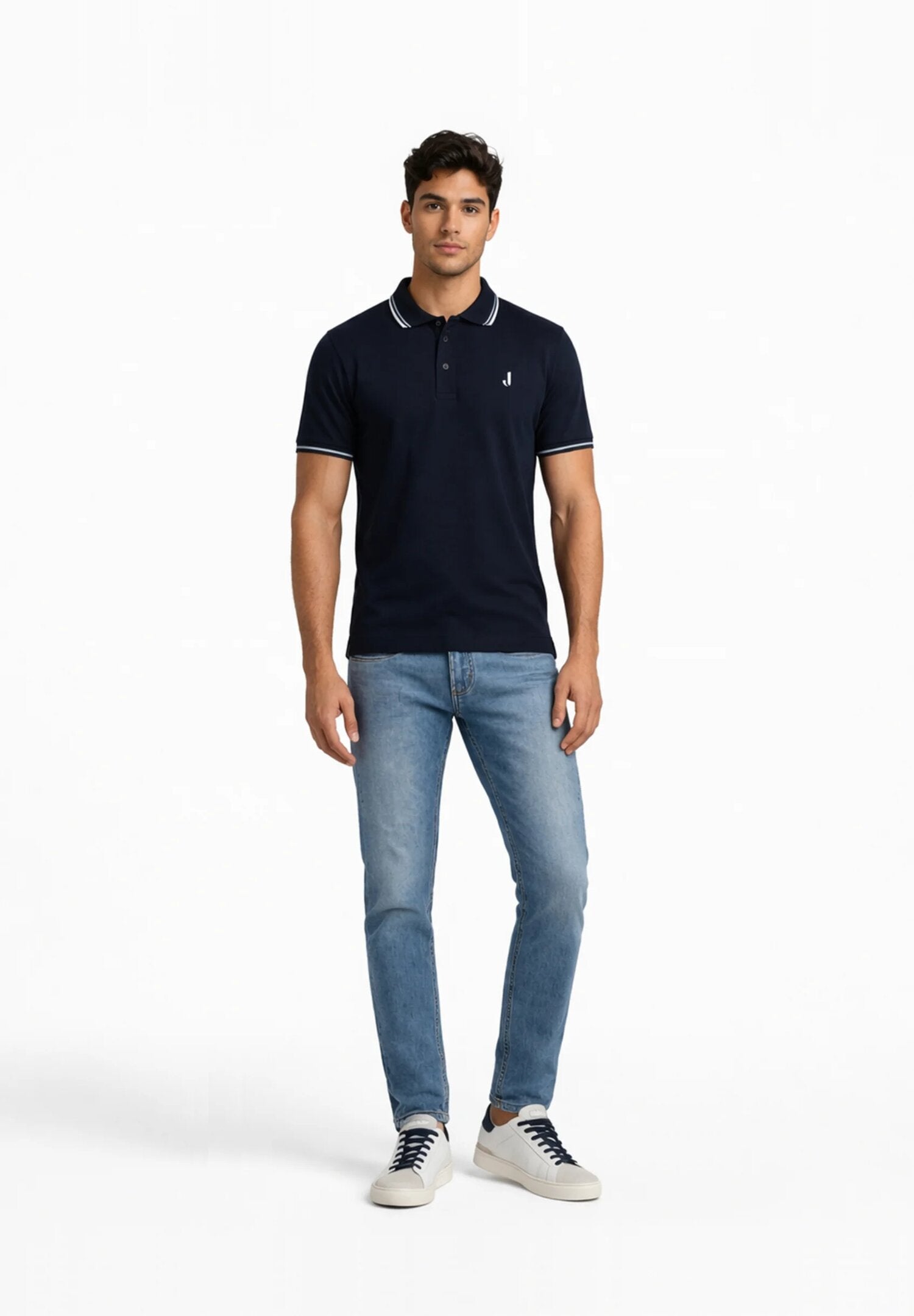Jeckerson Polo Blu a Mezze Maniche Uomo CTCTPPIQU001_