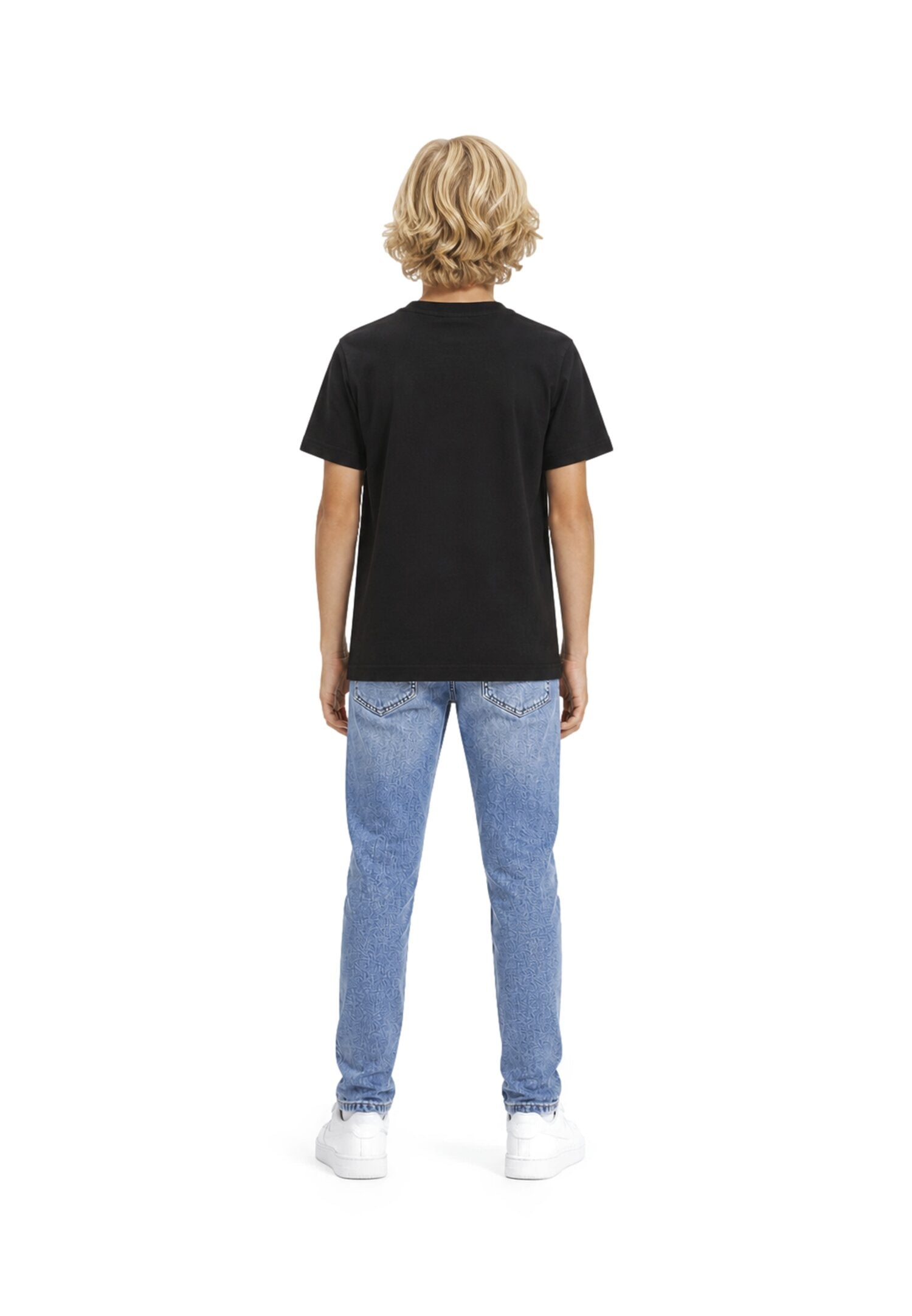 Diesel Tshirt Nero Bambino In Jersey Maniche Corte Scuola PE26