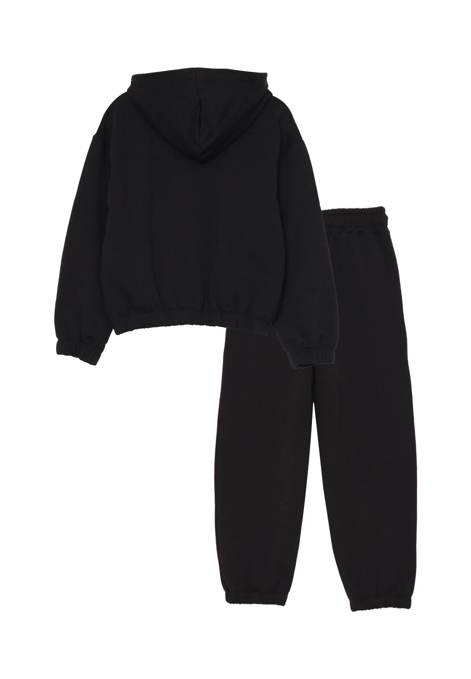 Dimensione Danza Tuta Nero Bambina Con Zip In Cotone Con Cappuccio Sportivo