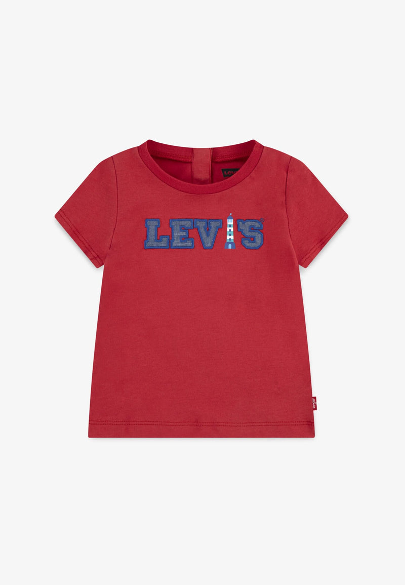 Levi's t-shirt rossa neonato bimbo newborn cotone stampa faro - ROSSO | CammarataMode