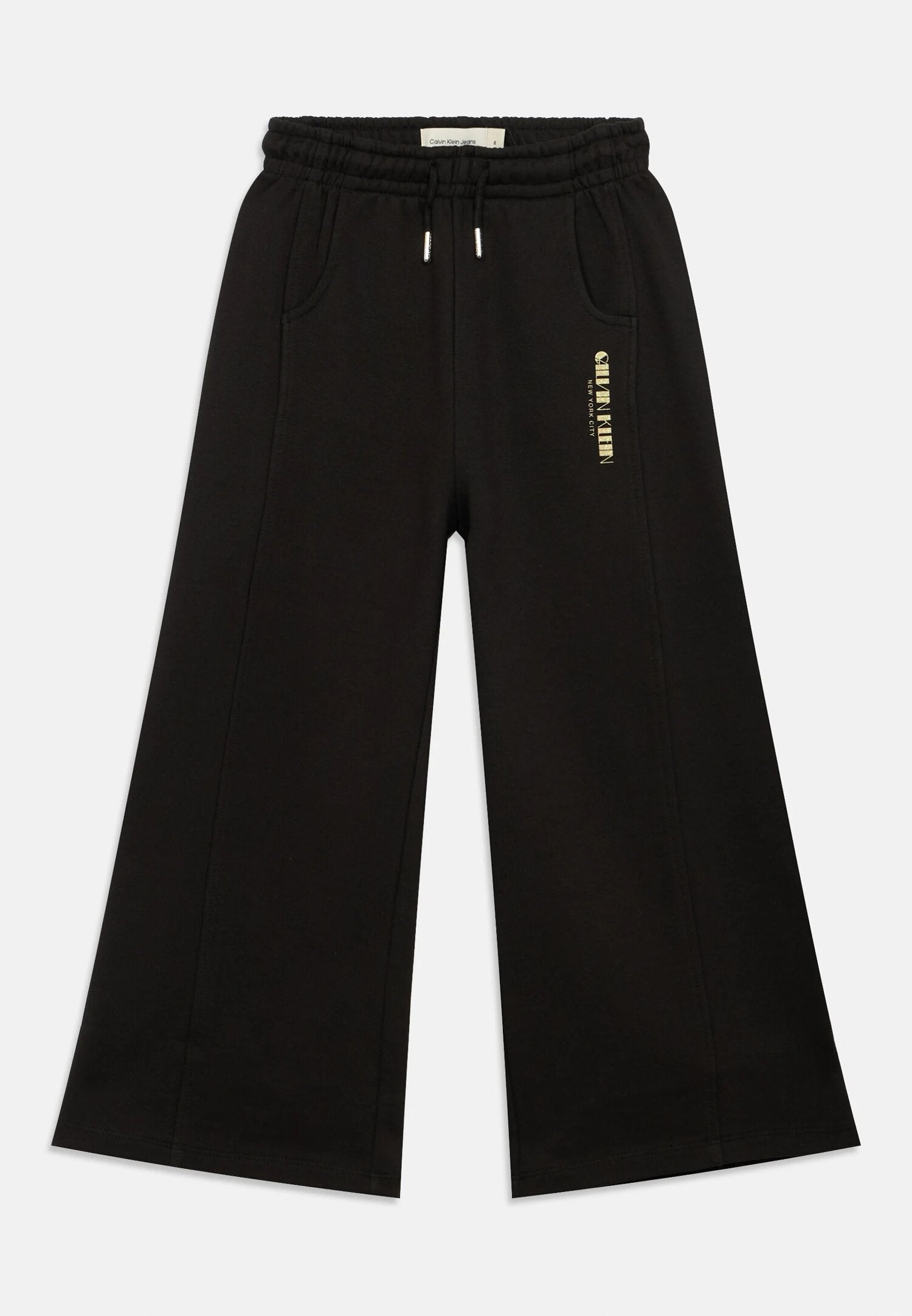 Calvin Klein Pantalone Tuta Nero Bambina Vita Regolabile Sportivo PE26