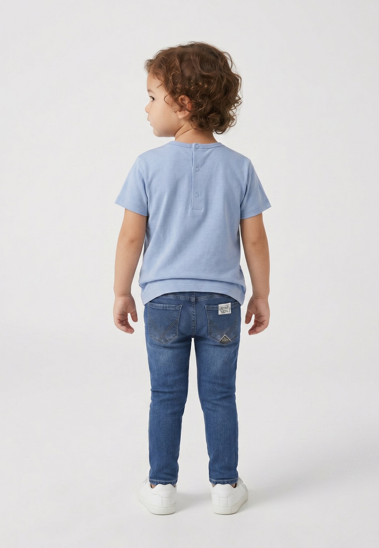Roy Roger's Tshirt Azzurra Con Taschino Neonato RG188B_