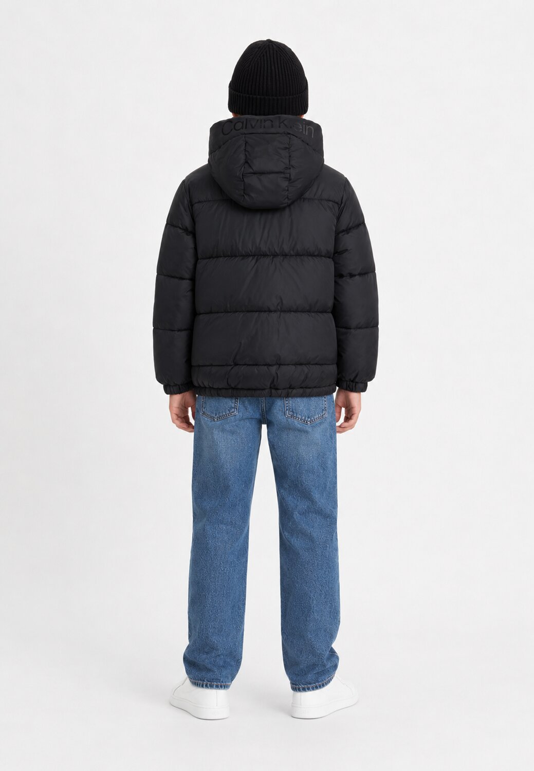 Calvin Klein Giubotto Nero con Cappuccio Staccabile Bambino LVCKTJM02GBEH_