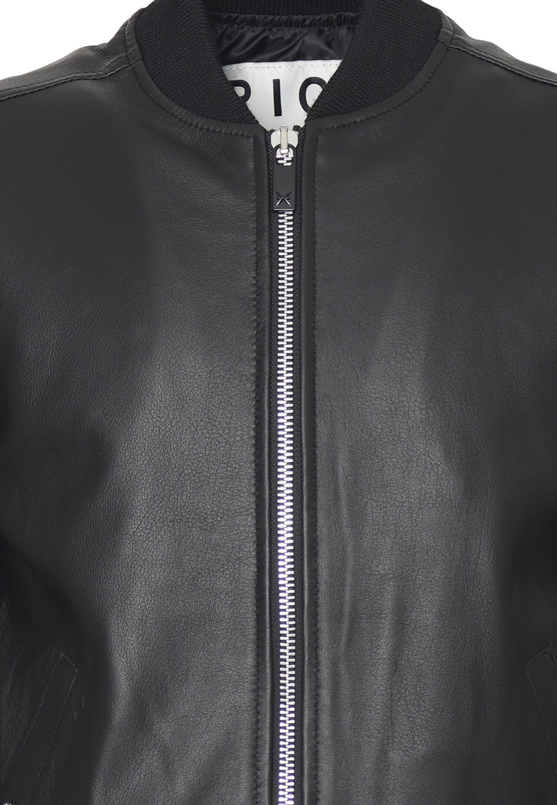 JOHN RICHMOND – Giubbotto Bomber Uomo in Pelle – Black - NERO | CammarataMode