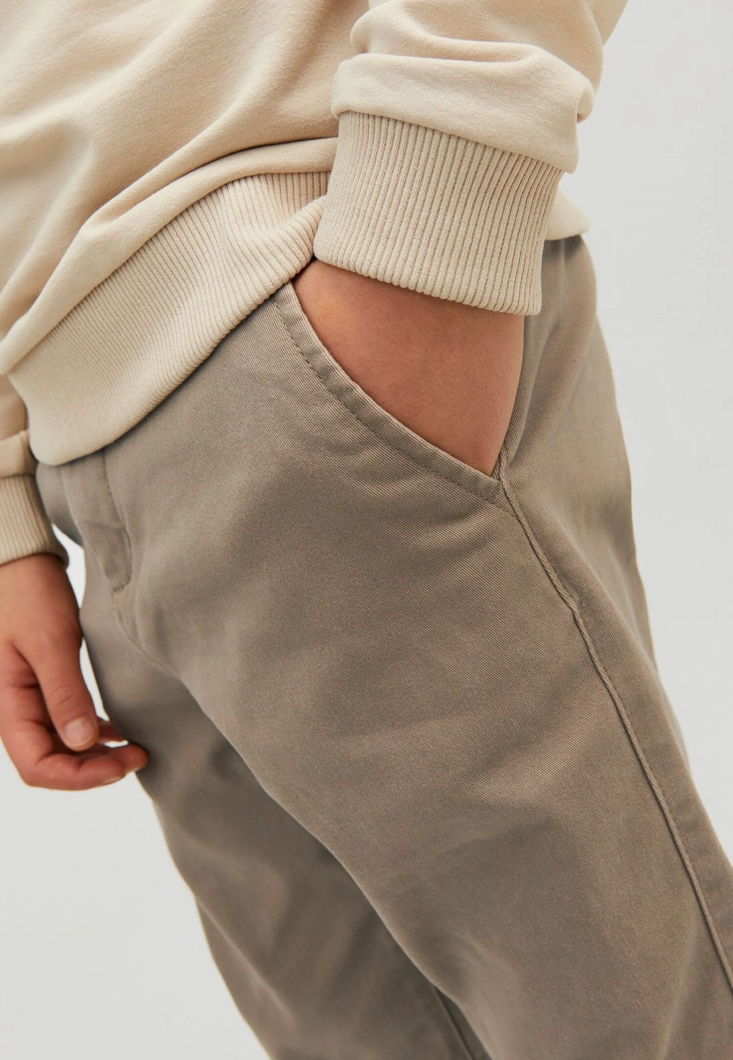Jack & Jones chino bambino beige cotone elastico tasche laterali | CammarataMode