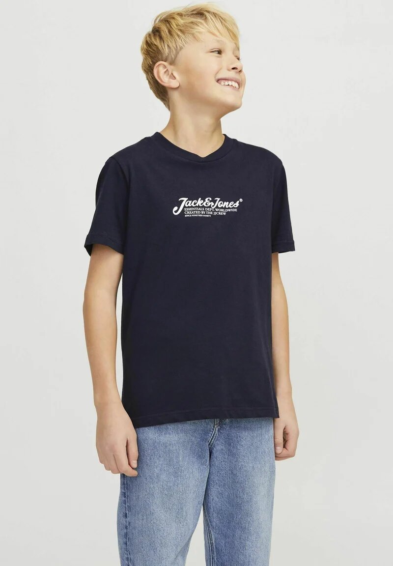 Jack&Jones T-Shirt Blu Bambino Junior Cotone Manica Corta Logo | CammarataMode