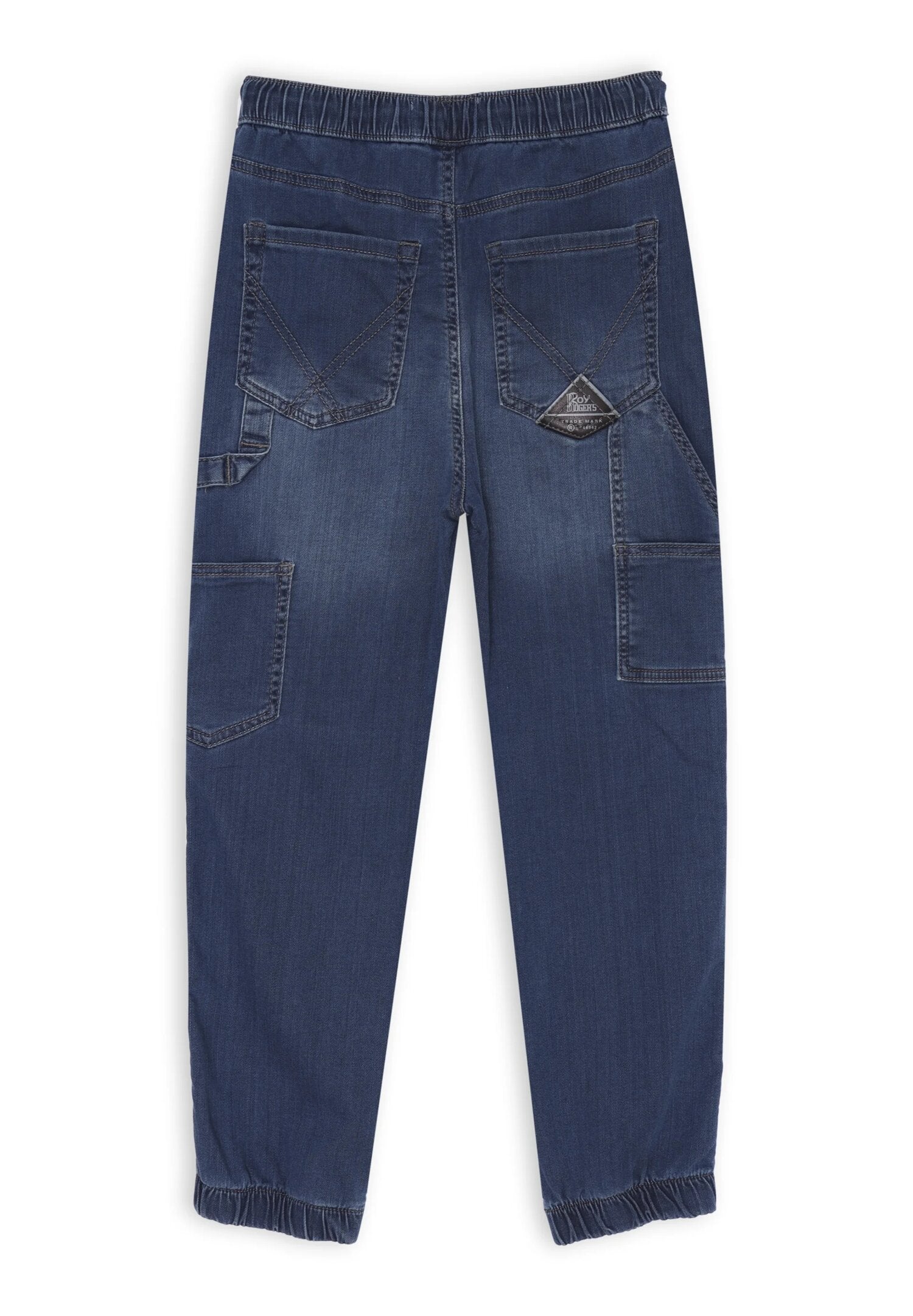 Jeans Roy Rogers bambino denim jogger blu primavera estate con tasche frontali | CammarataMode