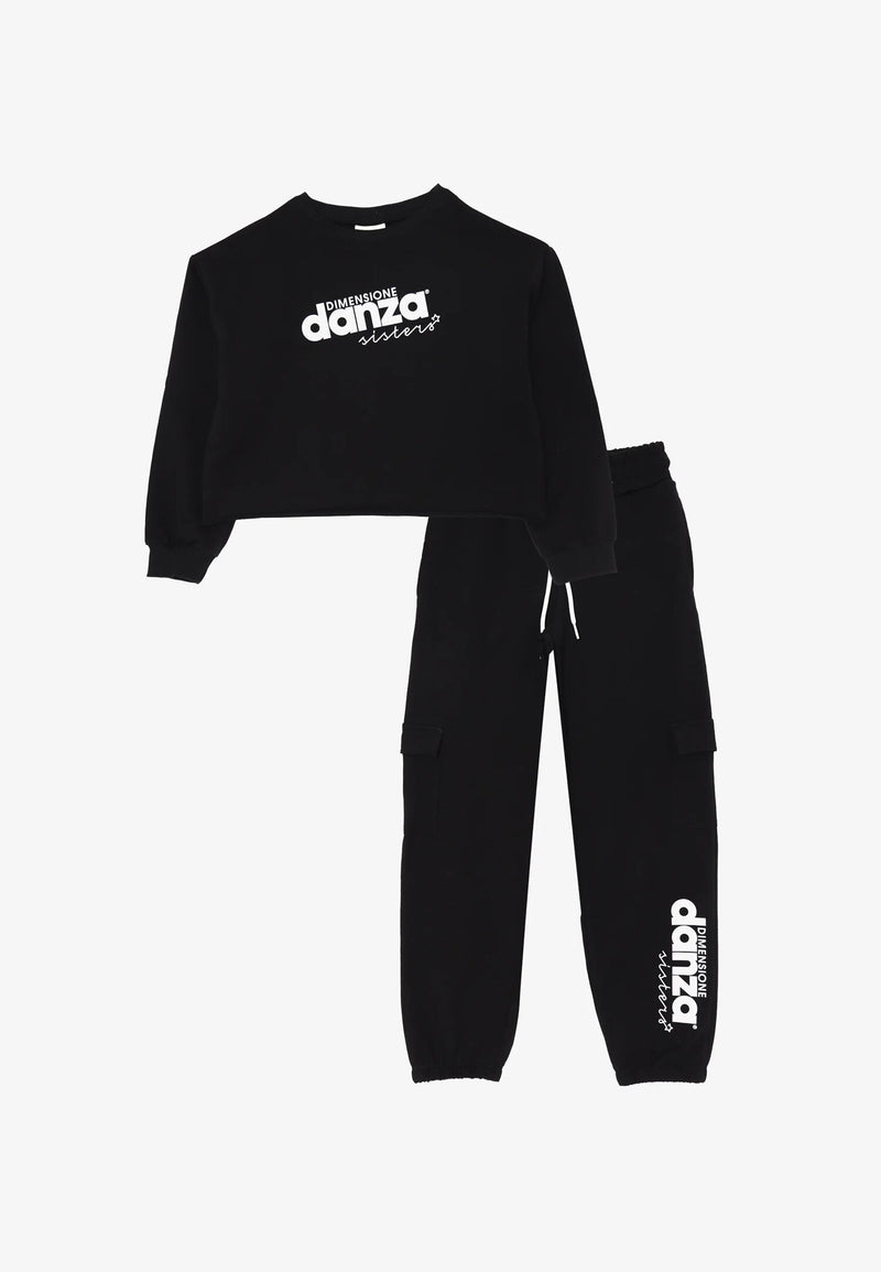 Complete Size Dance Black with White Logo for Girls Spring Summer 2025 - BLACK | CammarataMode