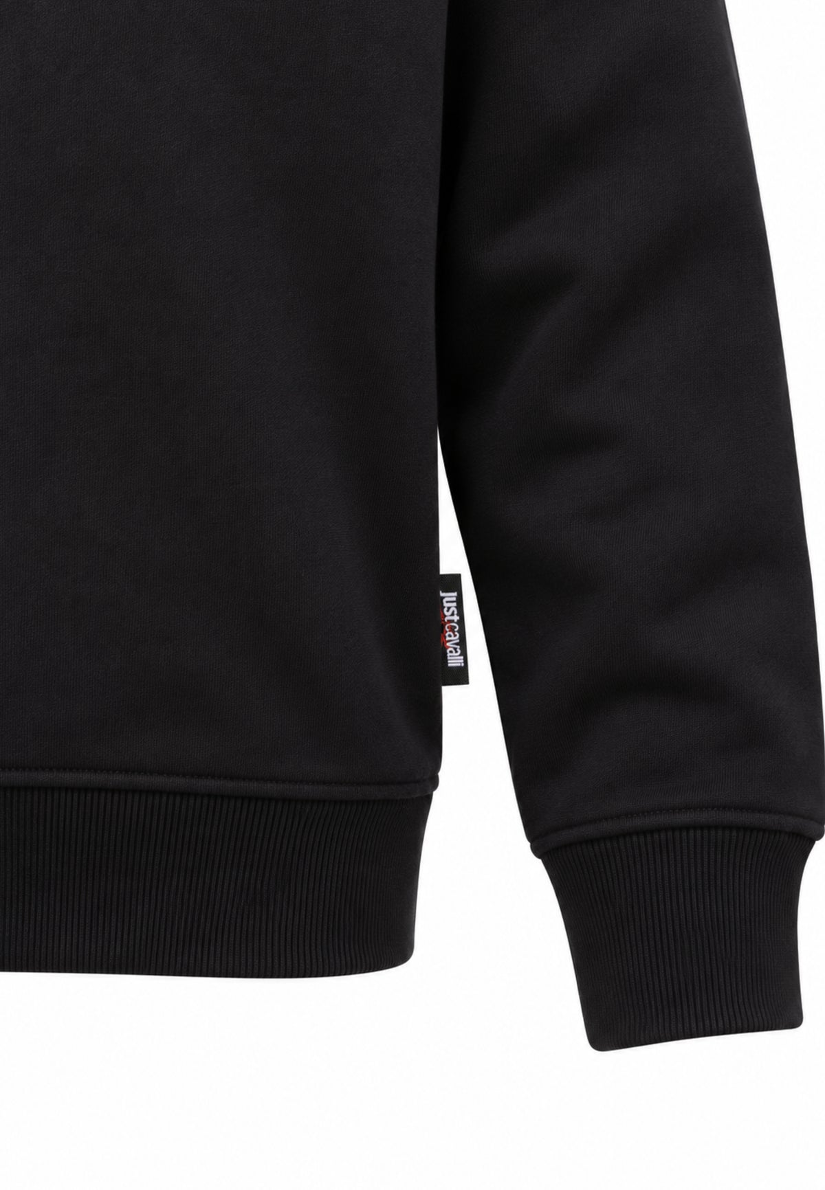 JUST CAVALLI FELPA NERA CON LOGO STILE COLLEGE Bambini e ragazzi JBA26157FE.NE_