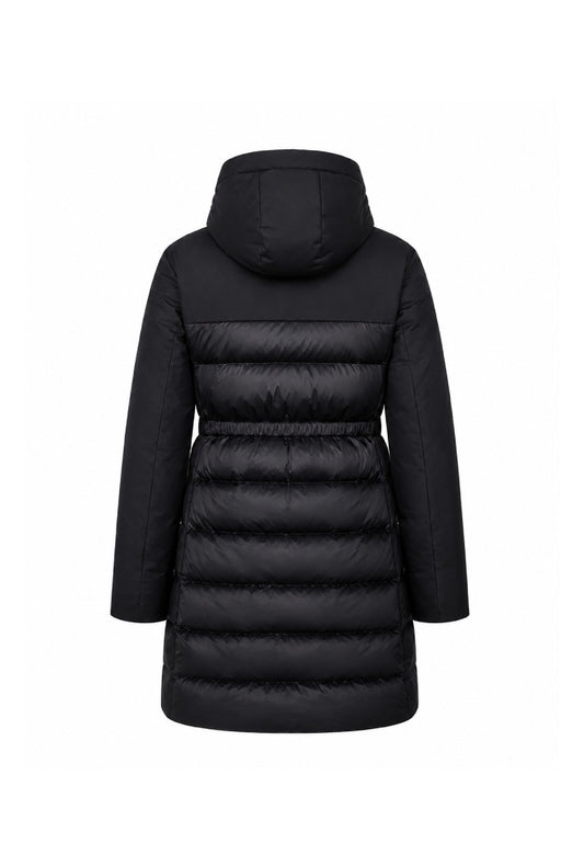 Bomboogie GIUBBOTTO NERO IN DOPPIO MATERIALE CON CAPPUCCIO Bambine e ragazze CG 8670 T ADL6 90.NE_