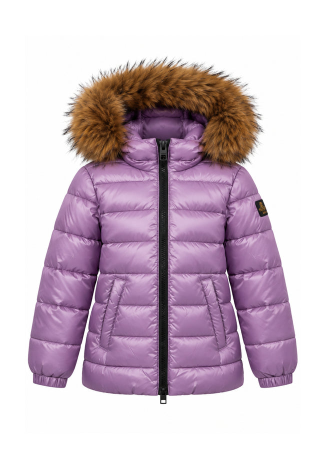 REFRIGIWEAR PIUMINO CON PELLICCIA E LOGO SUL BRACCIO Bambine e ragazze RG2606CW26_