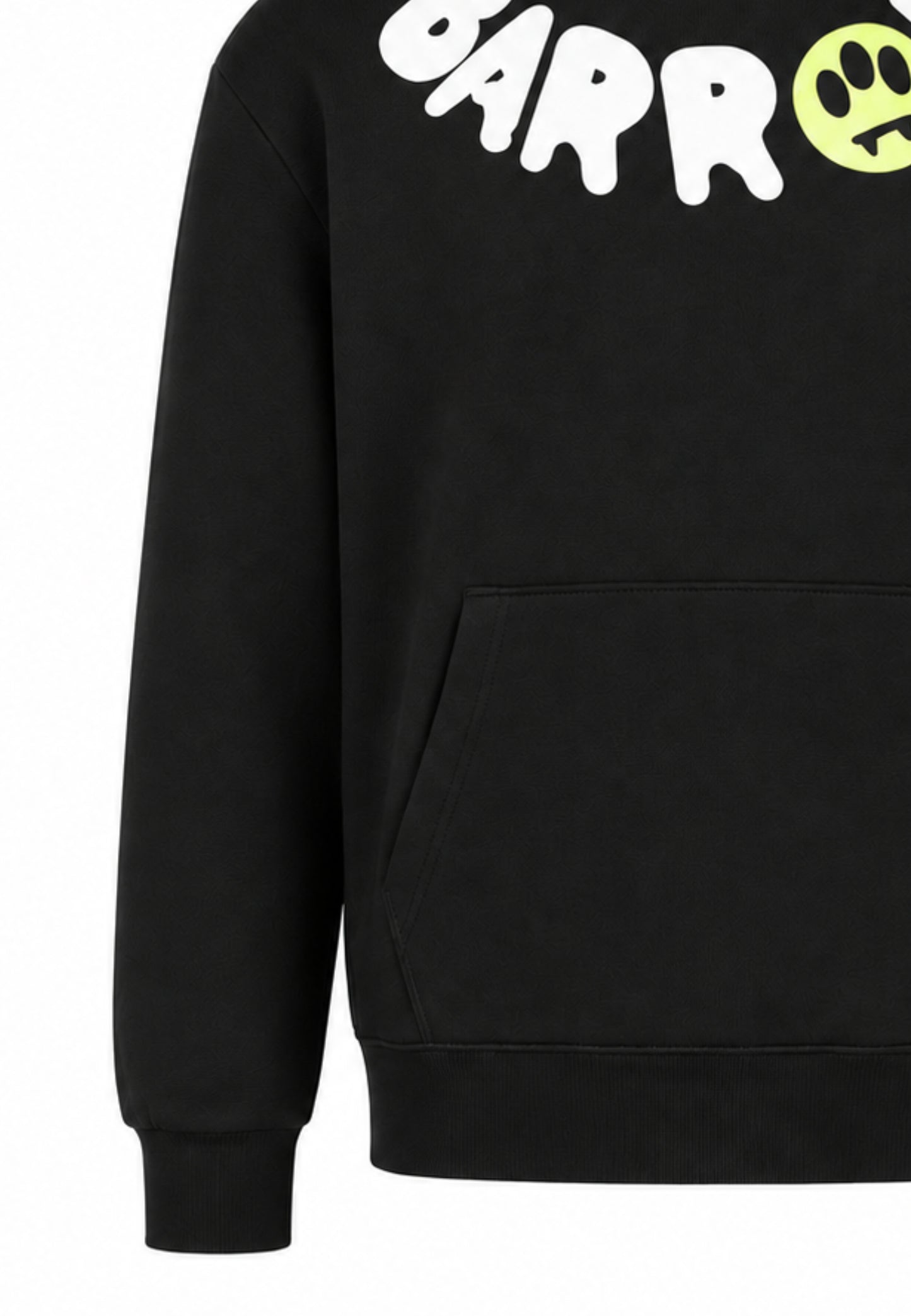 BARROW FELPA NERA CON CAPPUCCIO con logo sul collo Bambini e ragazzi F6BKJUHS038.NE_