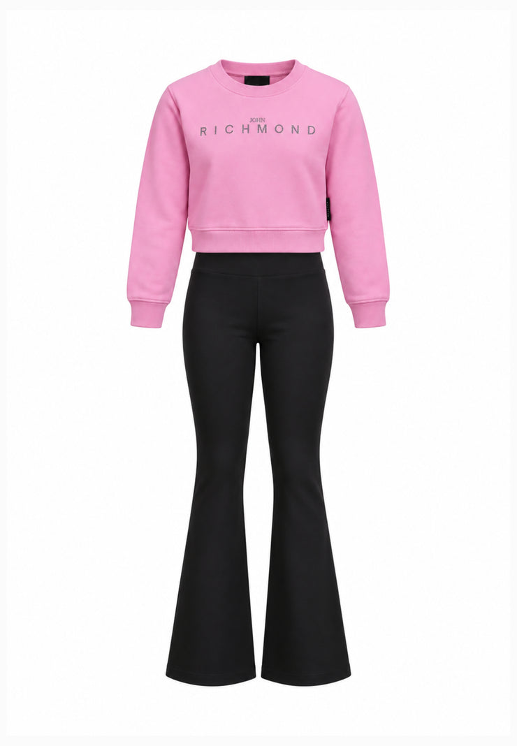 John Richmond completo rosa con felpa e leggings Bambine e ragazze rga26085fe.rosa