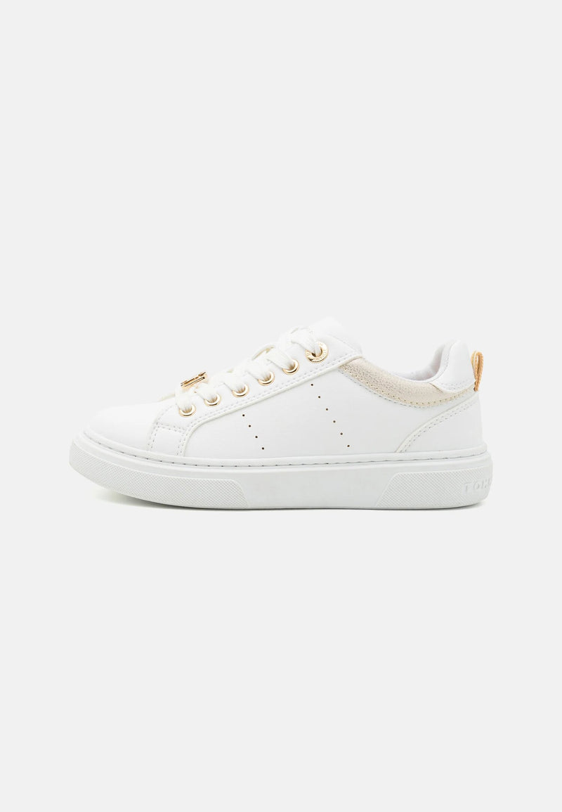 Tommy Hilfiger platinum white sneaker for girls spring 2025 - WHITE | CammarataMode