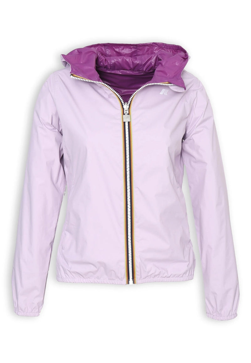K-Way girls' lilac and purple waterproof double-face jacket - LILAC | CammarataMode