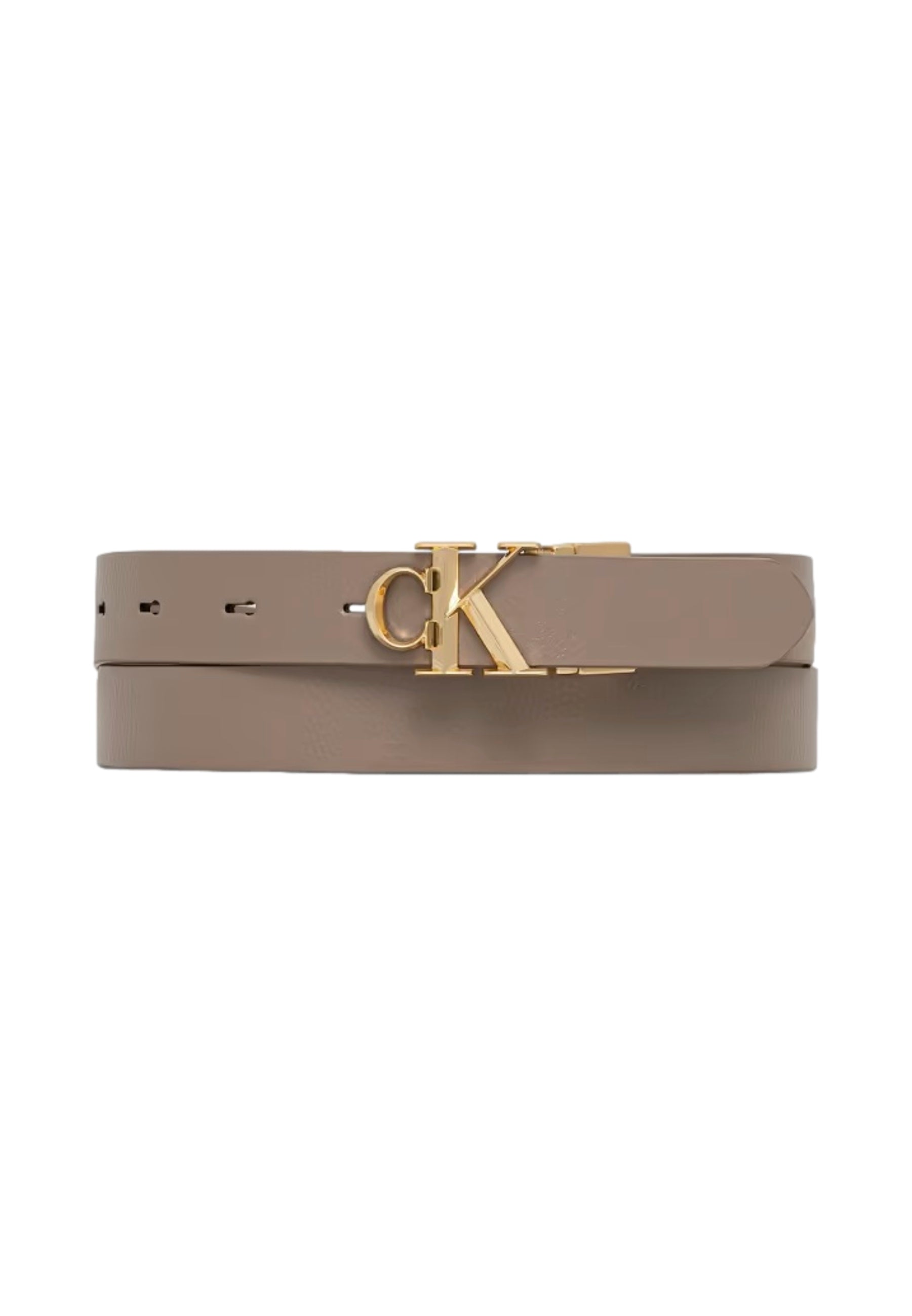 Calvin Klein cintura tortora donna fibbia logo oro