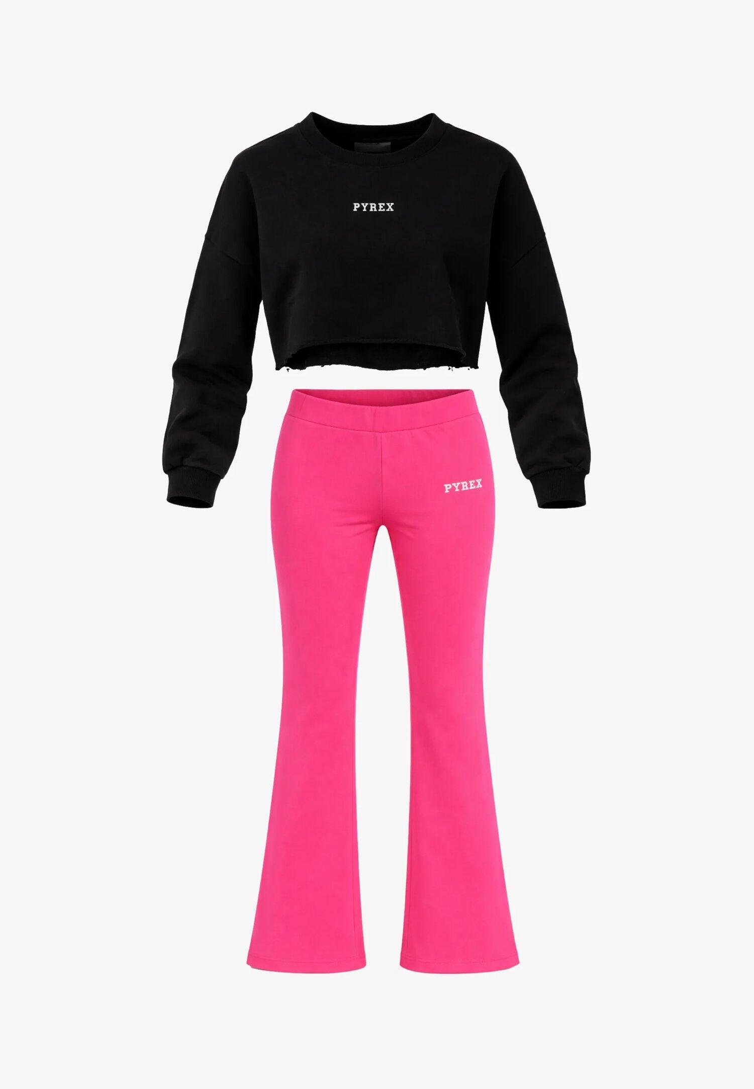Pyrex Completo Nero Felpa/leggings Bambina Girocollo 26EPK46071+46106_