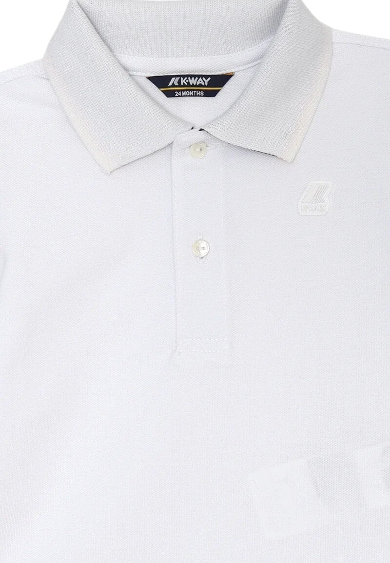 K-Way Polo Bianca Neonato Baby Newborn Manica Corta Estiva | CammarataMode