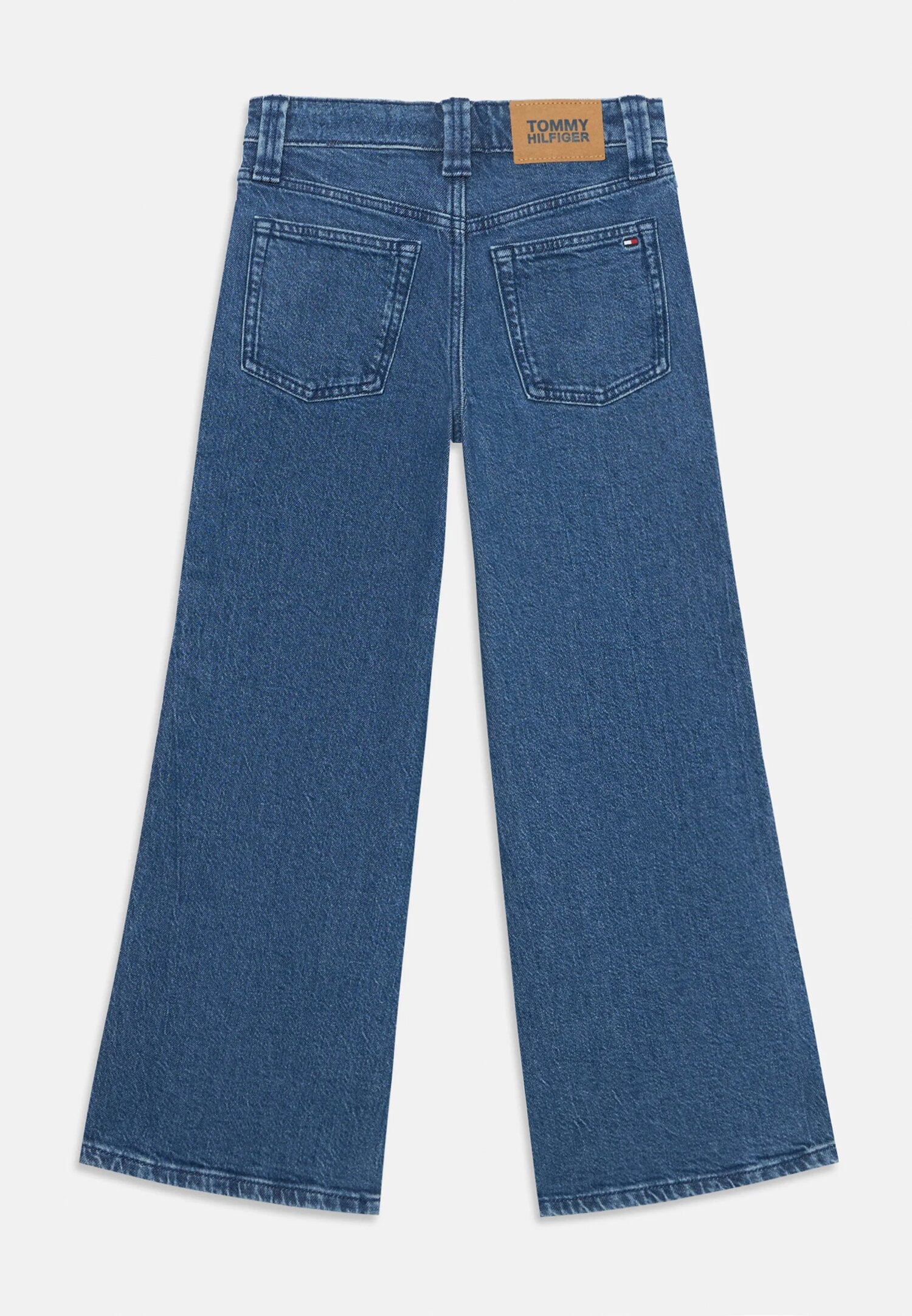 Tommy Hilfiger Jeans Bambina Blu Denim In Cotone Vita Regolabile Sportivo AI25