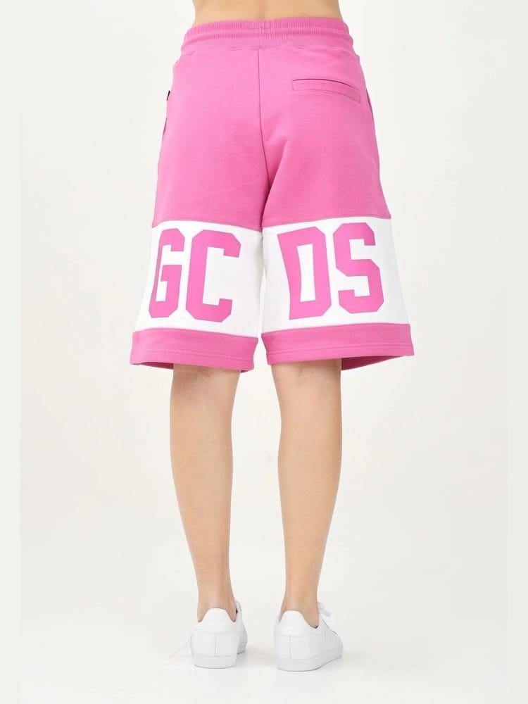 Gcds shorts fucsia donna maxi logo