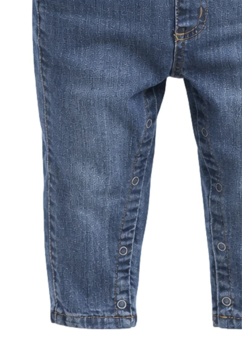 Roy Roger's Completo Bianco Neonato Maniche Corte Quotidiano In Denim RG201/K