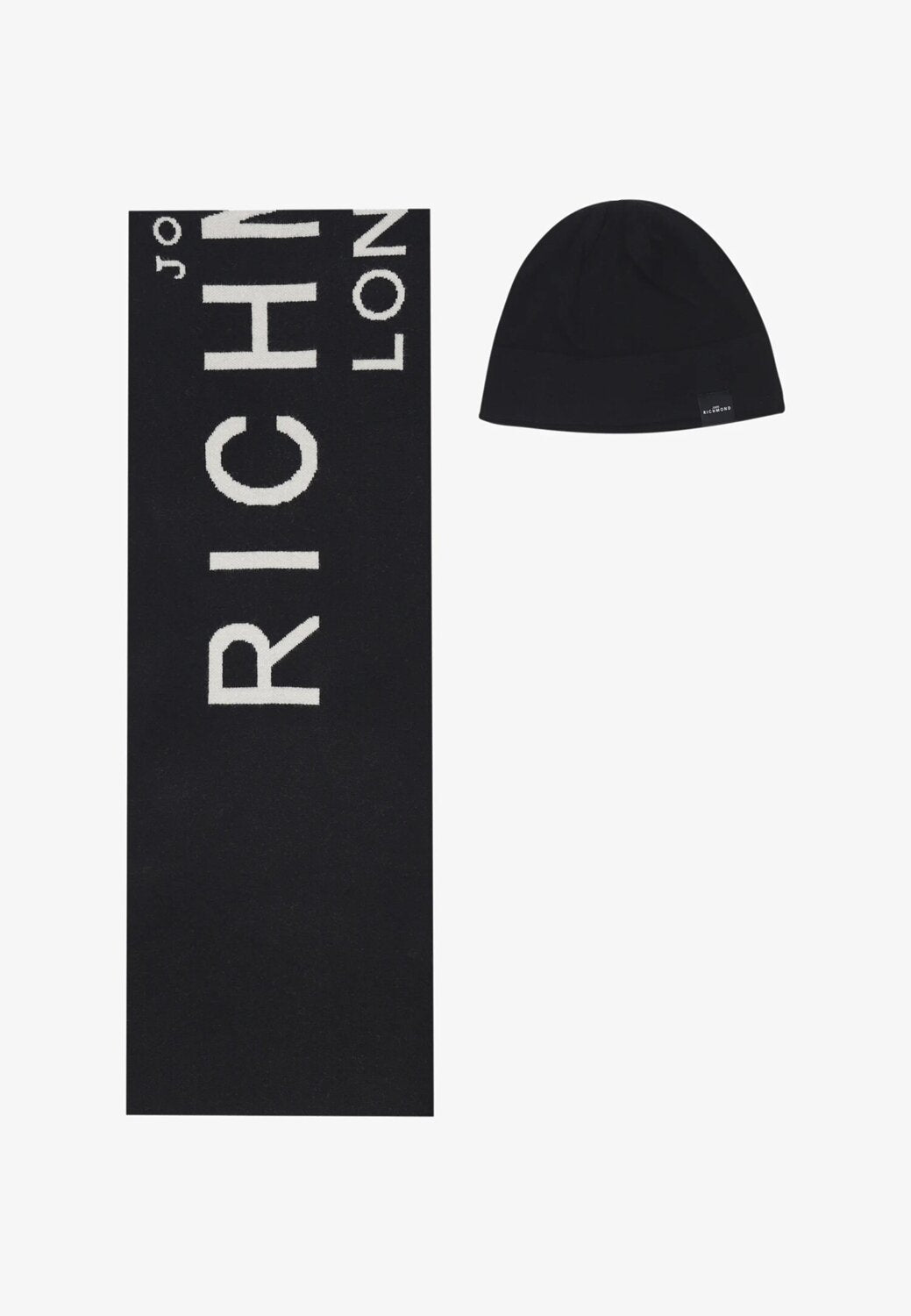 John Richmond Set Cappello e Sciarpa Bambino – Nero con Logo