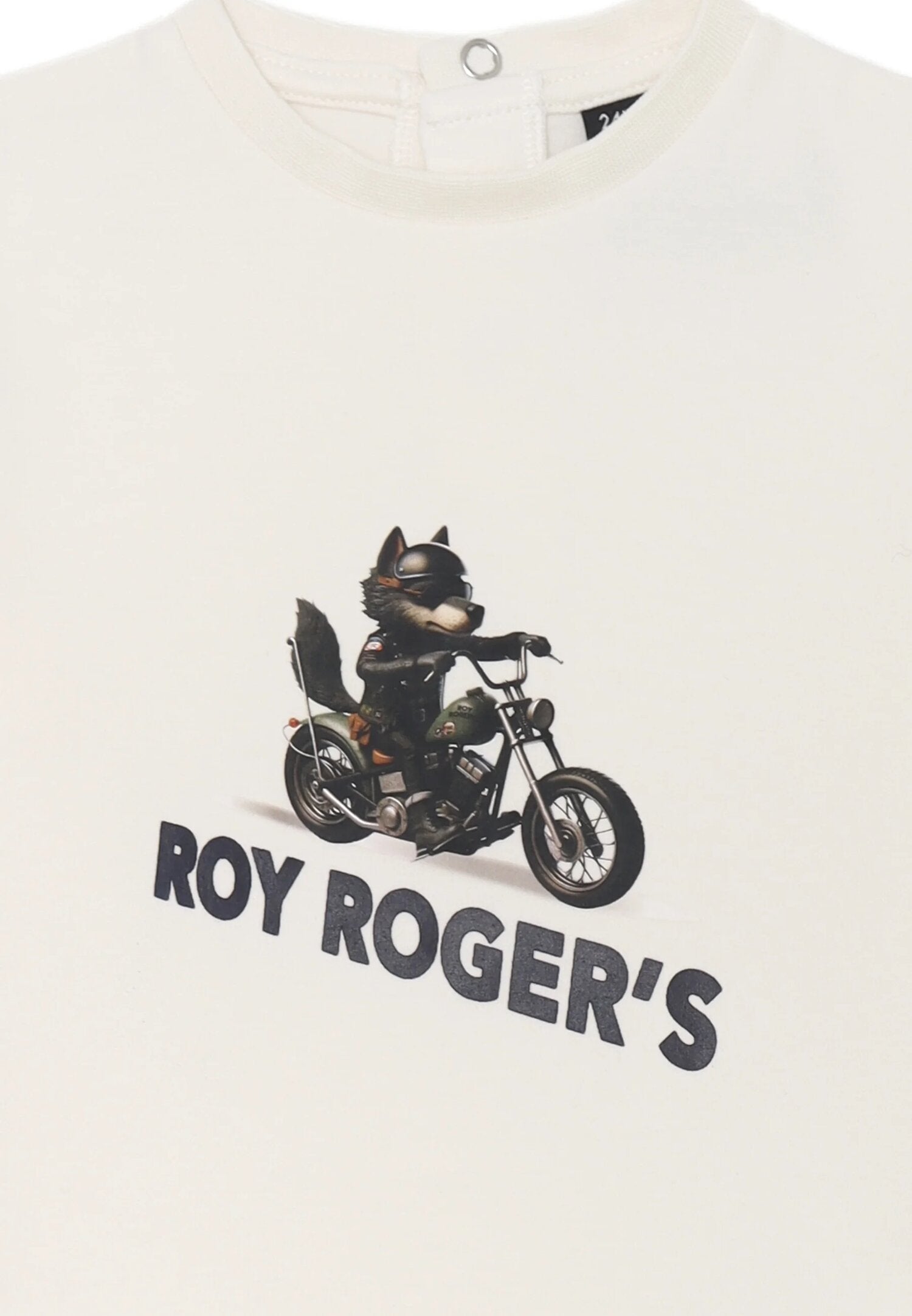 Roy Rogers Maglietta Bambino Wolf Manica Lunga - Off White