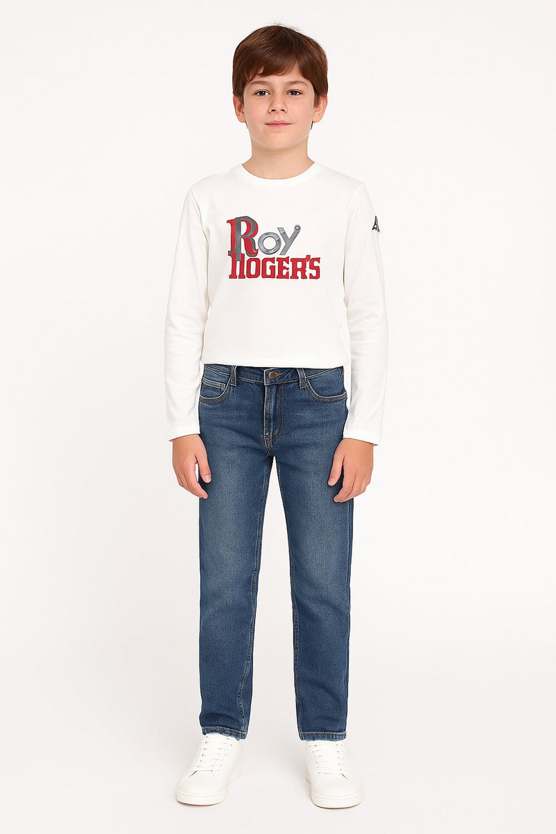 Roy Rogers Jeans a Sigaretta Raw Denim – Cotone 100% - DENIM CHIARO | CammarataMode