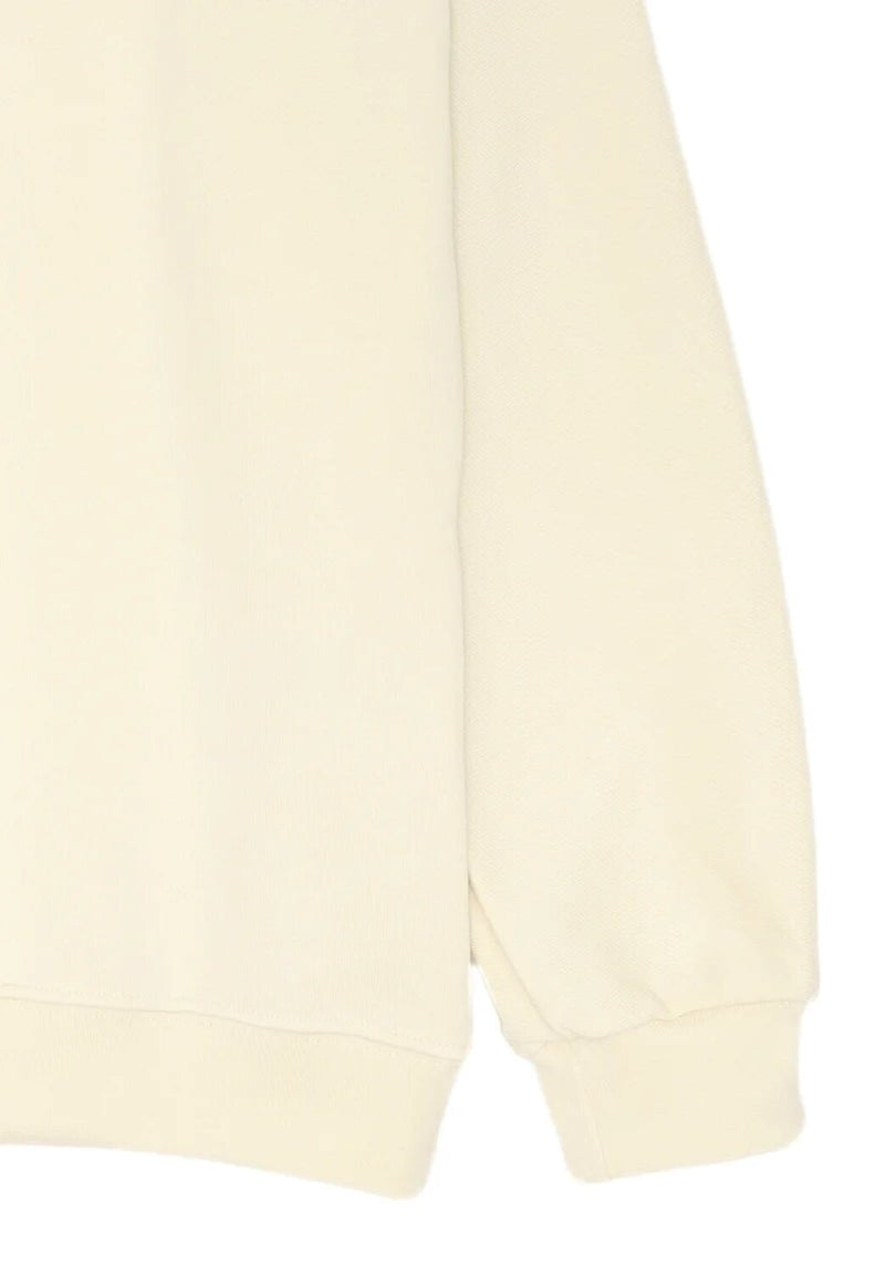 Disclaimer felpa bambino off white cotone inverno logo - PANNA | CammarataMode