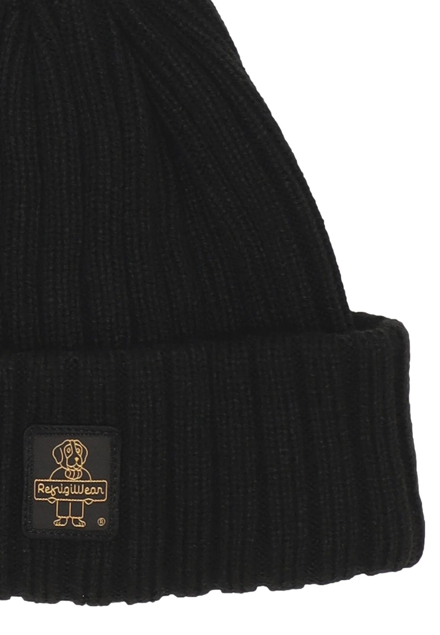 Refrigiwear Cappello Nero Uomo In Lana Cuffia Quotidiano AI25