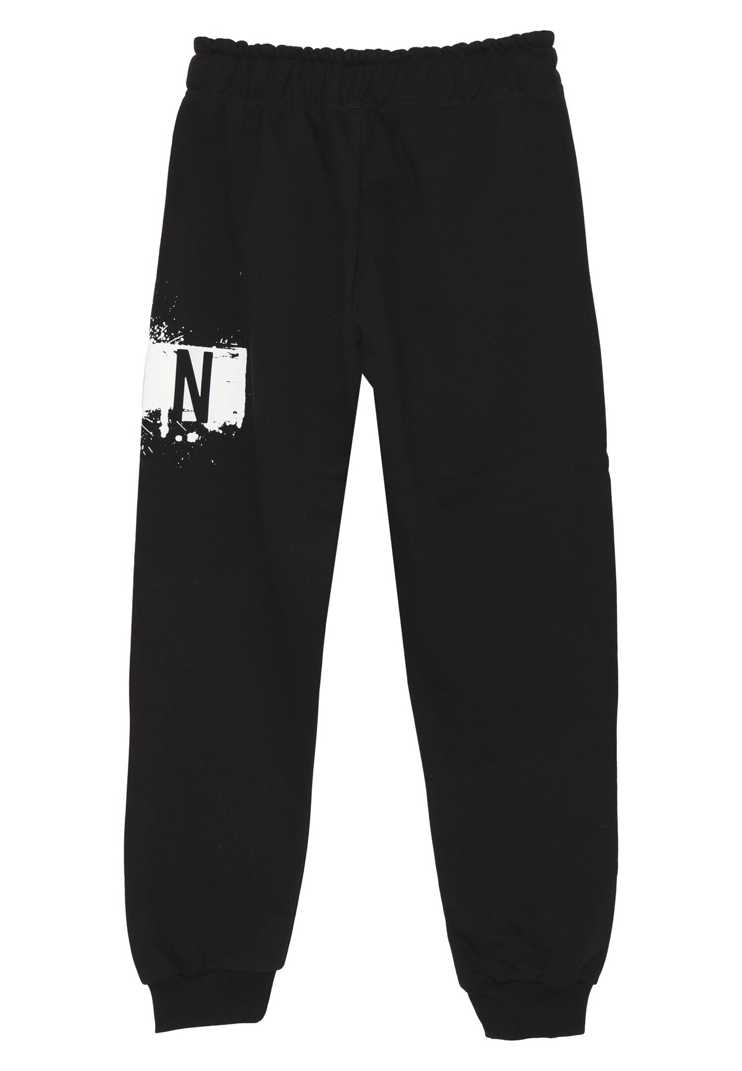 Icon Pantalone Nero Bambino In Cotone Vita Regolabile Sportivo AI25