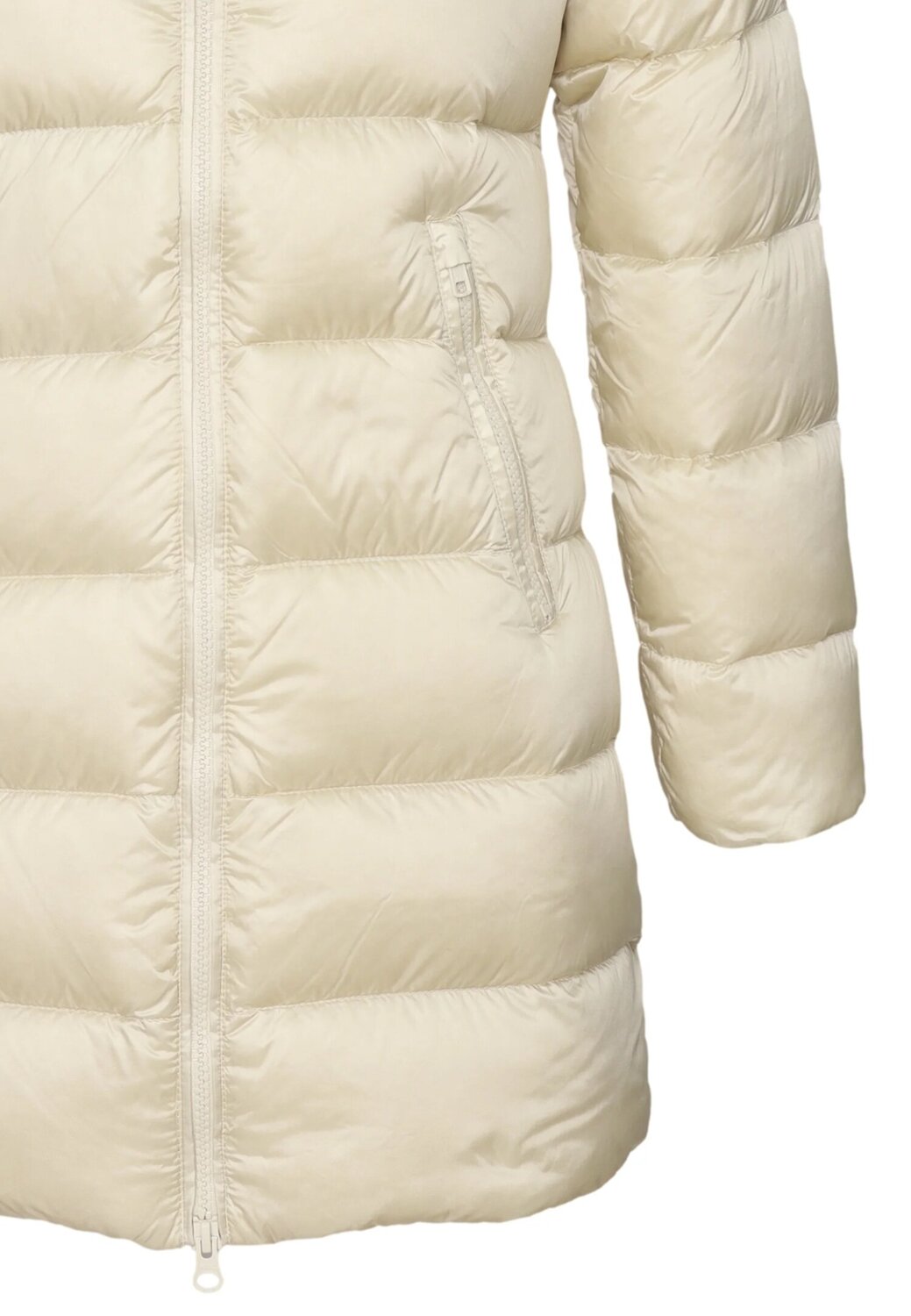 Bomboogie Giubotto Avorio Bambina In Nylon Con Pelliccia Elegante AI25