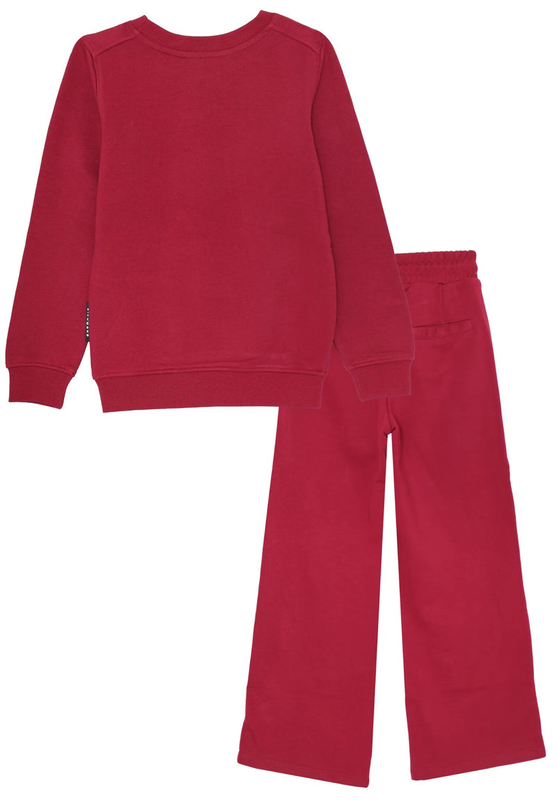 John Richmond tuta bambina berry 2-12 anni in cotone con logo - VINACCIO | CammarataMode