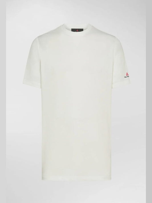 Peuterey tshirt bianca uomo logo sul braccio