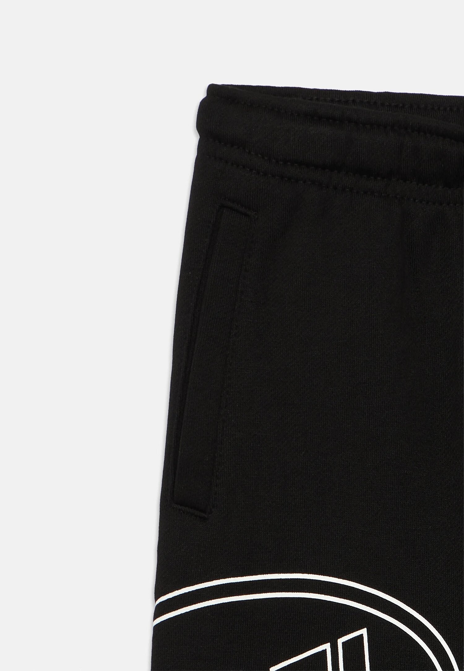 Diesel Bermuda Neri Bambino In Cotone Vita Regolabile Sportivo PE26