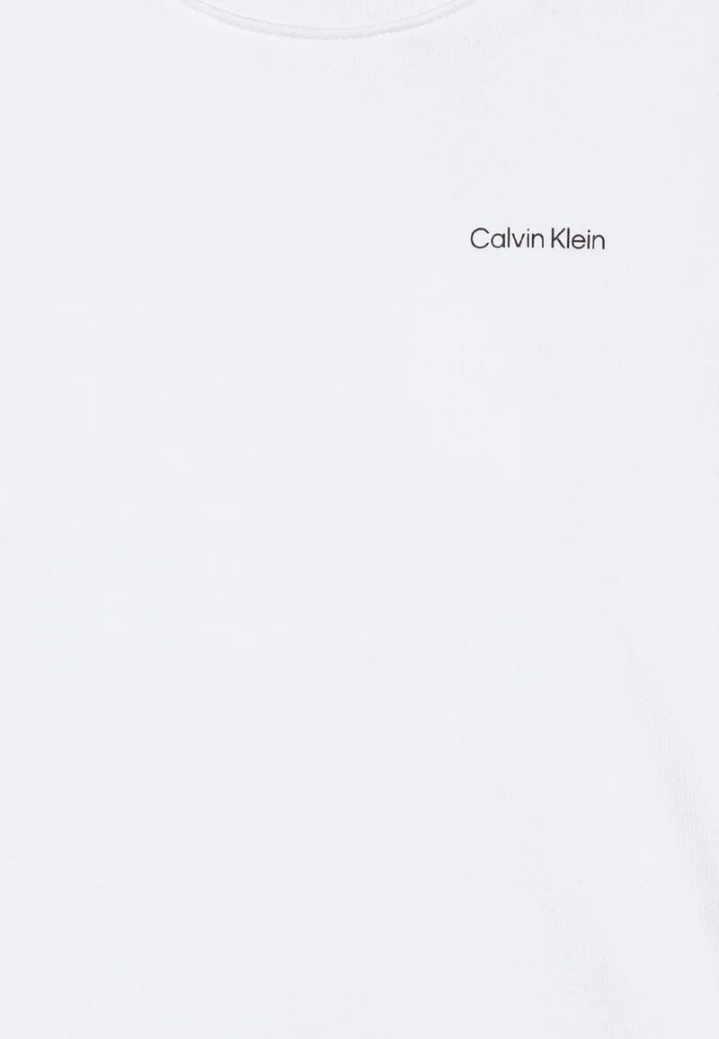 Felpa Calvin Klein bianca logo minimal bambino - BIANCO | CammarataMode