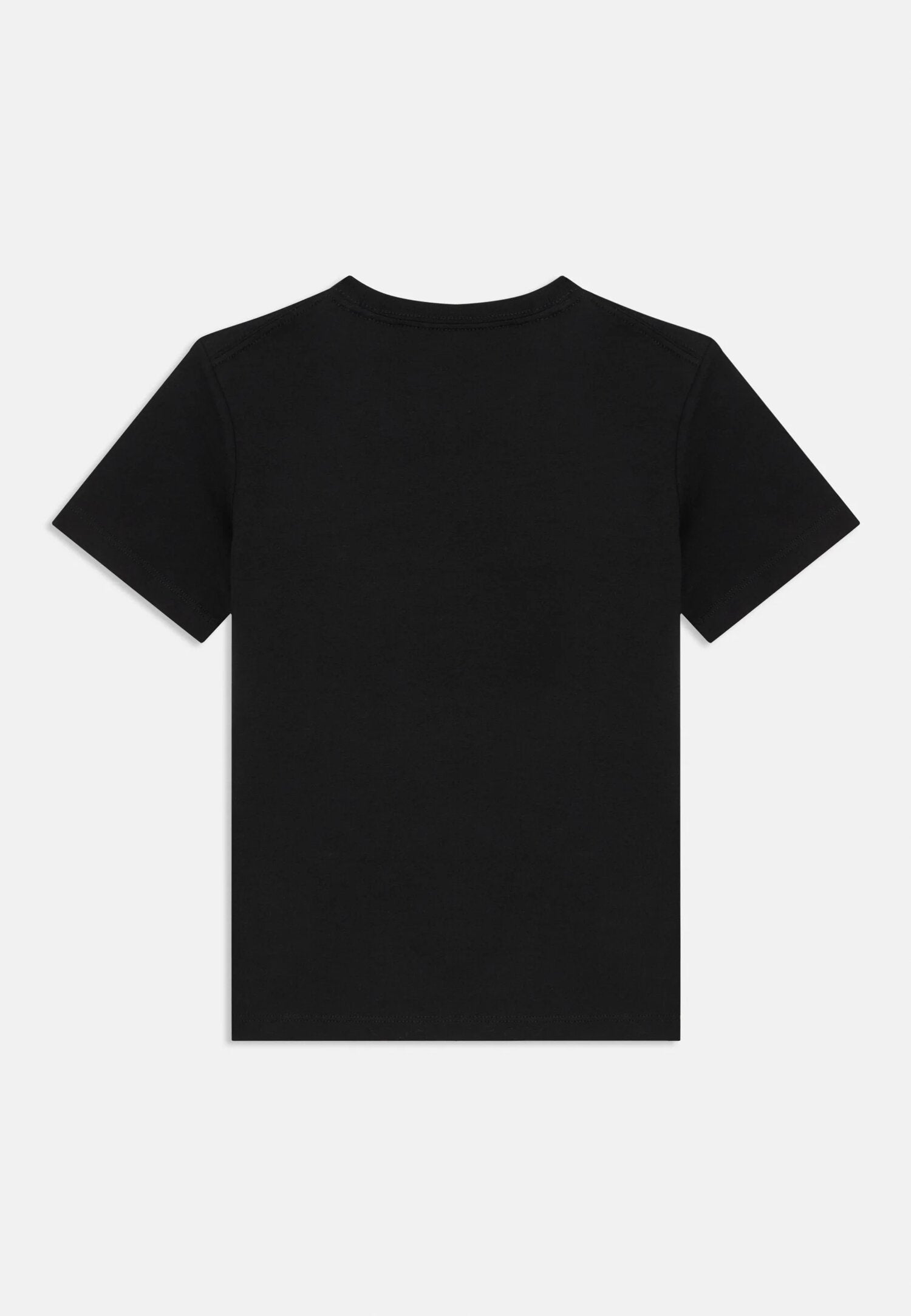 Calvin Klein Tshirt Nera Bambino In Jersey Maniche Corte Sportivo PE26