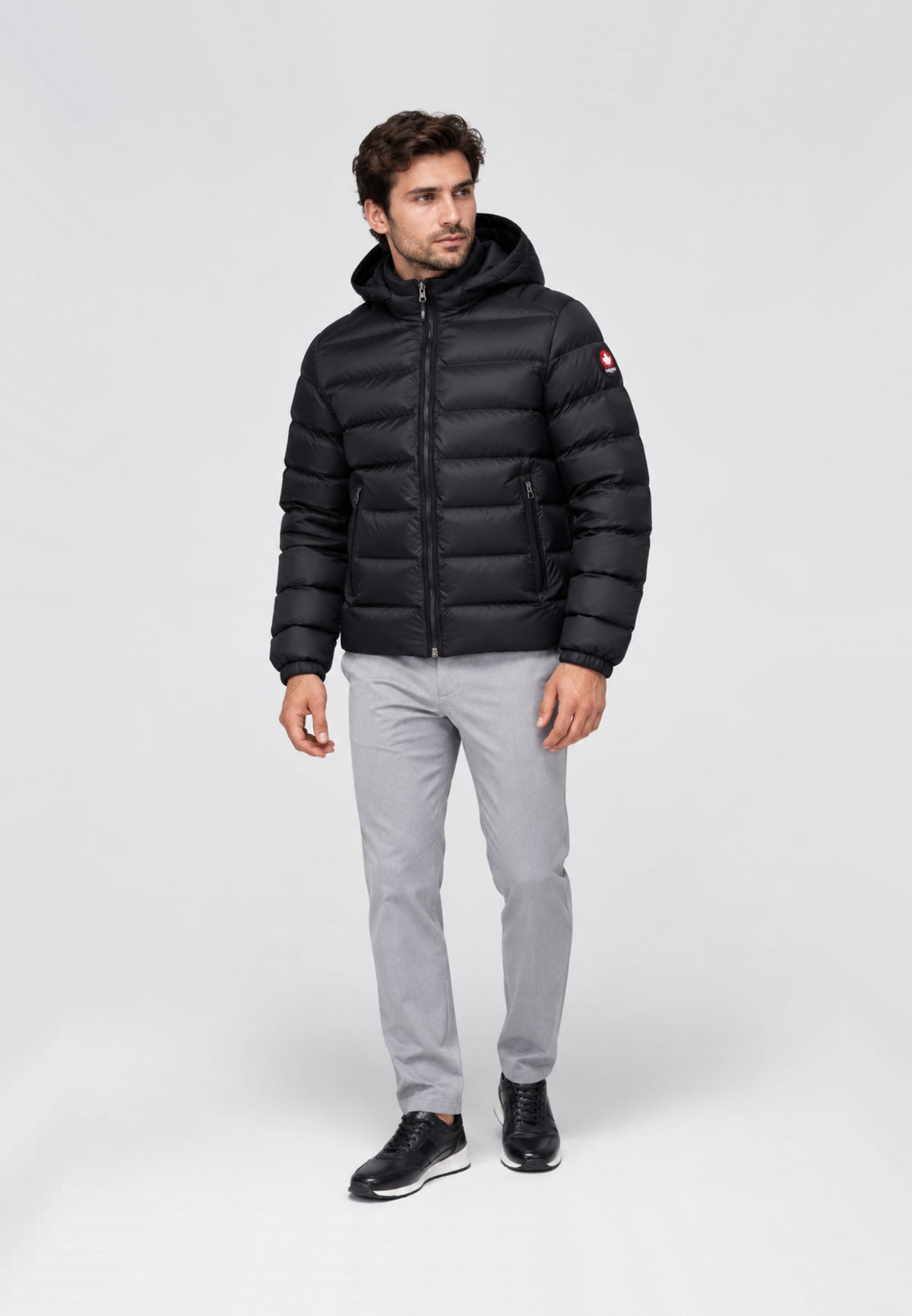 Canadiens Giubbotto nero trapuntato con cappuccio Uomo nordic fly 2.0/m.ne_