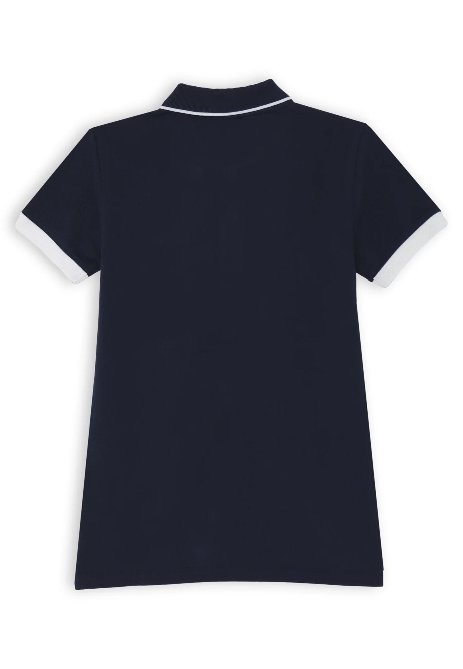 Bikkembergs polo blu bambino cotone con profili bianchi e logo BK ricamato | CammarataMode