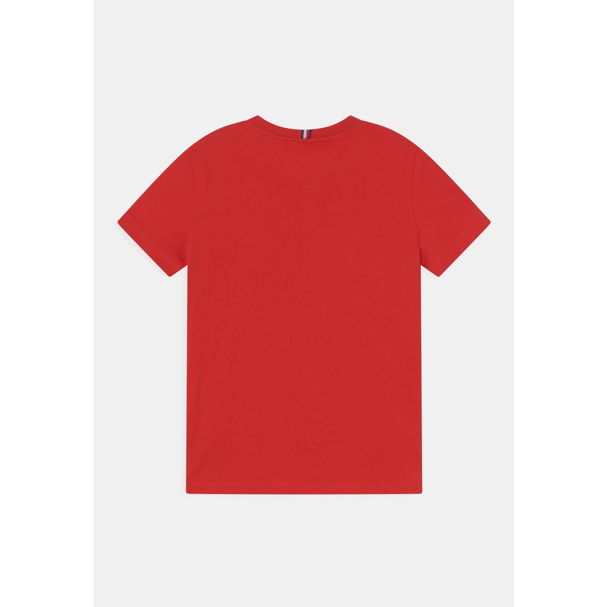 Tommy Hilfiger Tshirt Rosso Ragazzo In Jersey Maniche Corte Quotidiano PE26