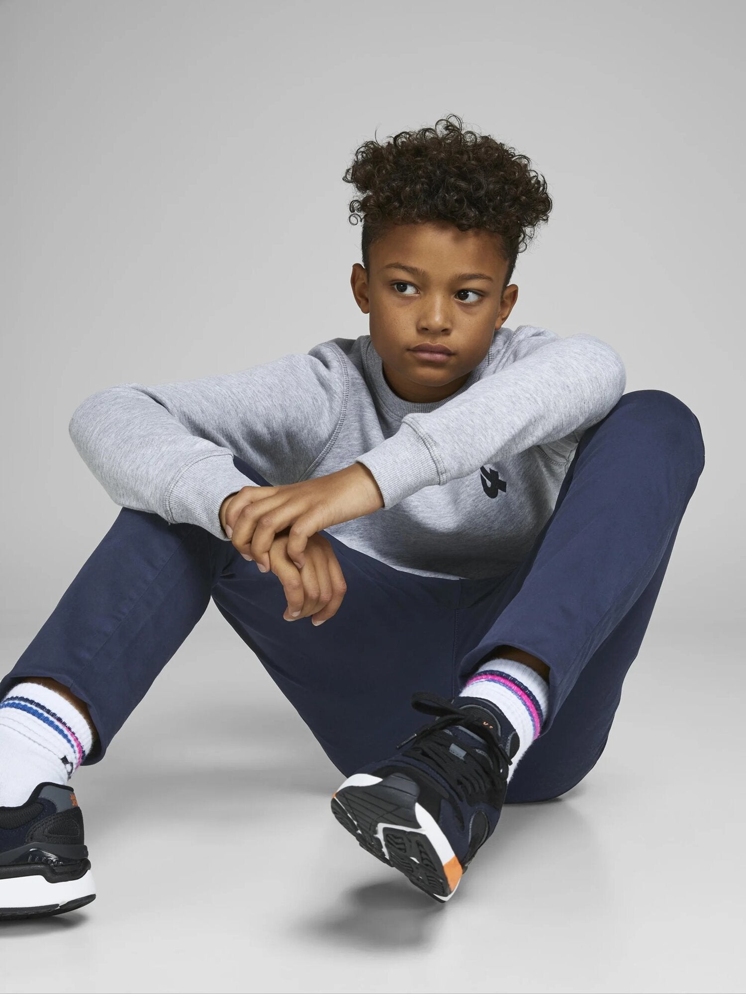 Jack & Jones chino slim fit bambino ragazzo blu navy cotone elasticizzato | CammarataMode
