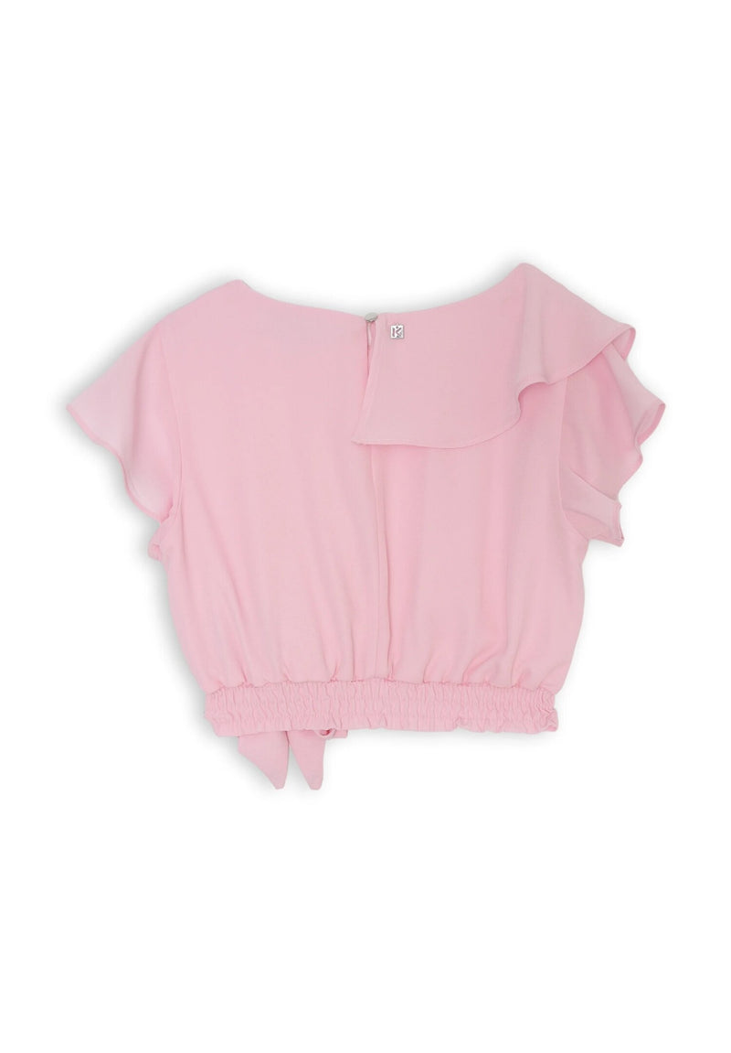 Maglia Kocca Rosa Bambina - Maniche Corte - Nodo Laterale - ROSA | CammarataMode
