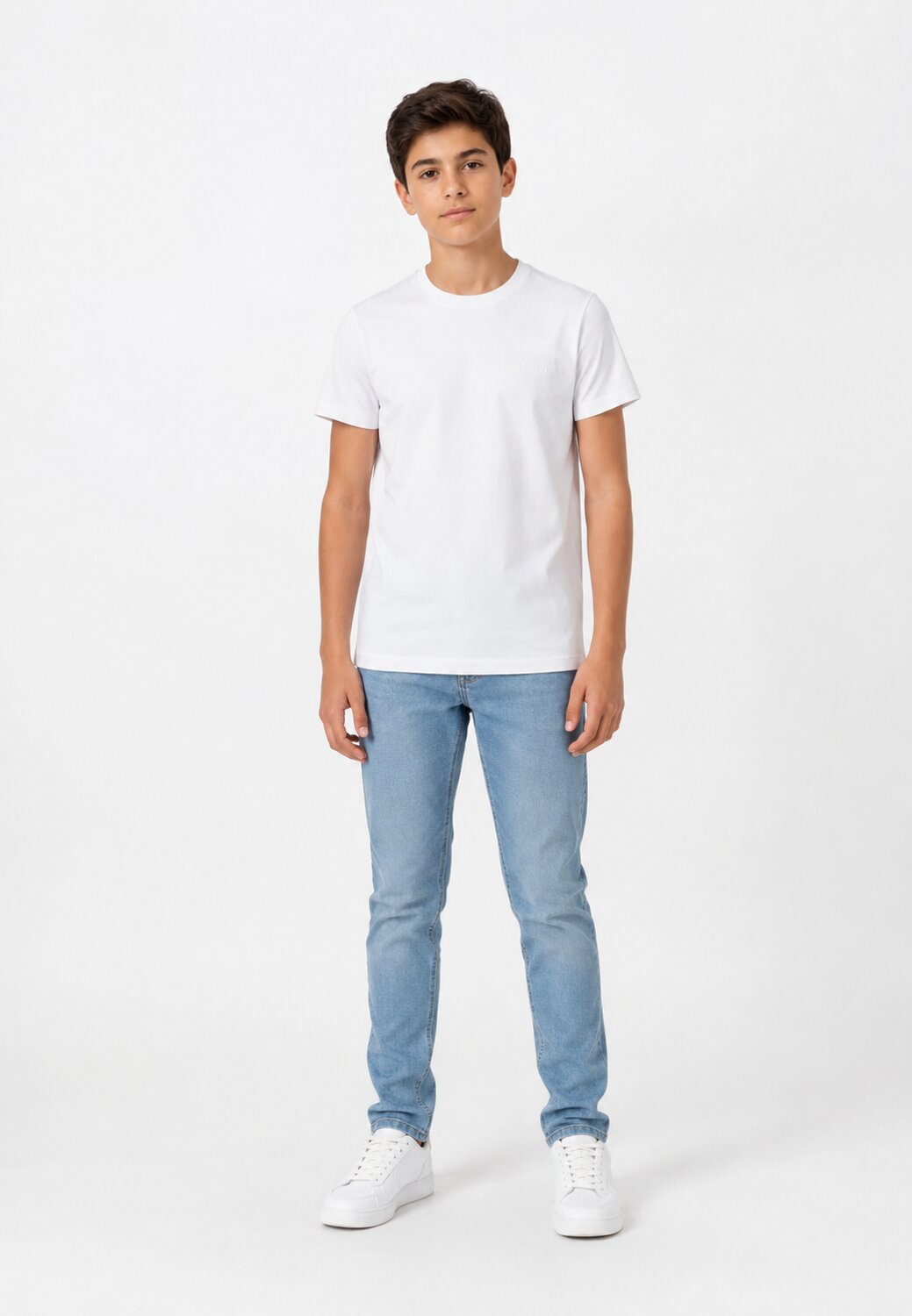 Bikkembergs t Shirt Bianca Con Logo Piccolo Bambino BK3982_