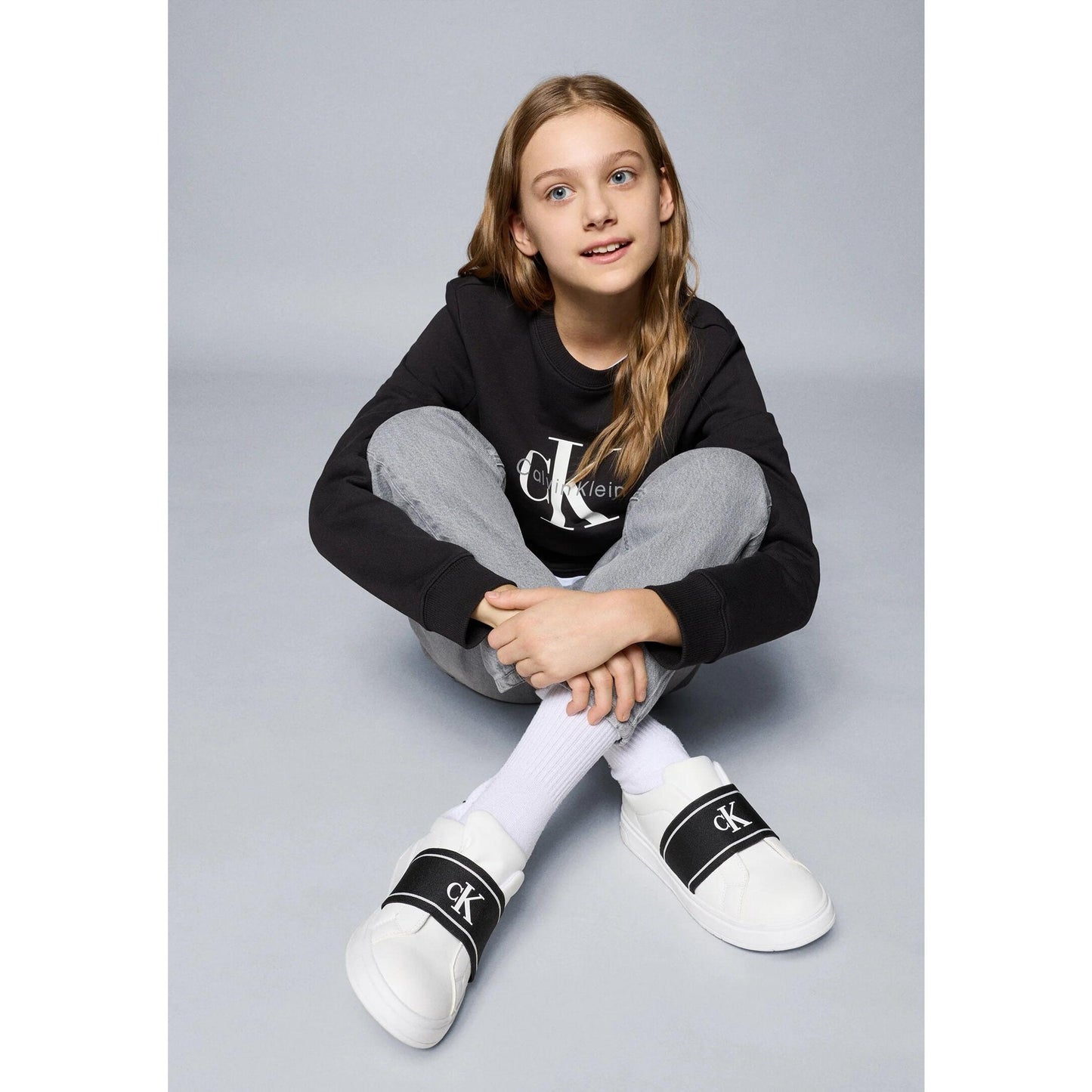 Calvin Klein Felpa Nero Bambino In Cotone Girocollo | Sportivo PE26