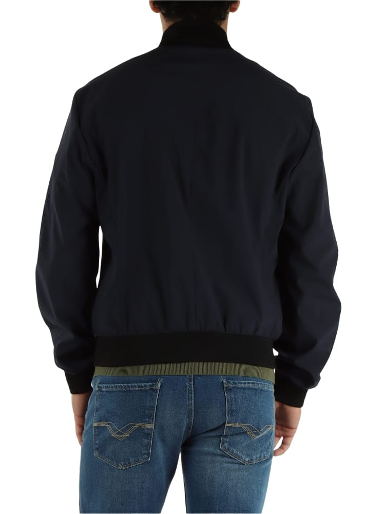 Peuterey giubbotto blu navy uomo logo sul braccio