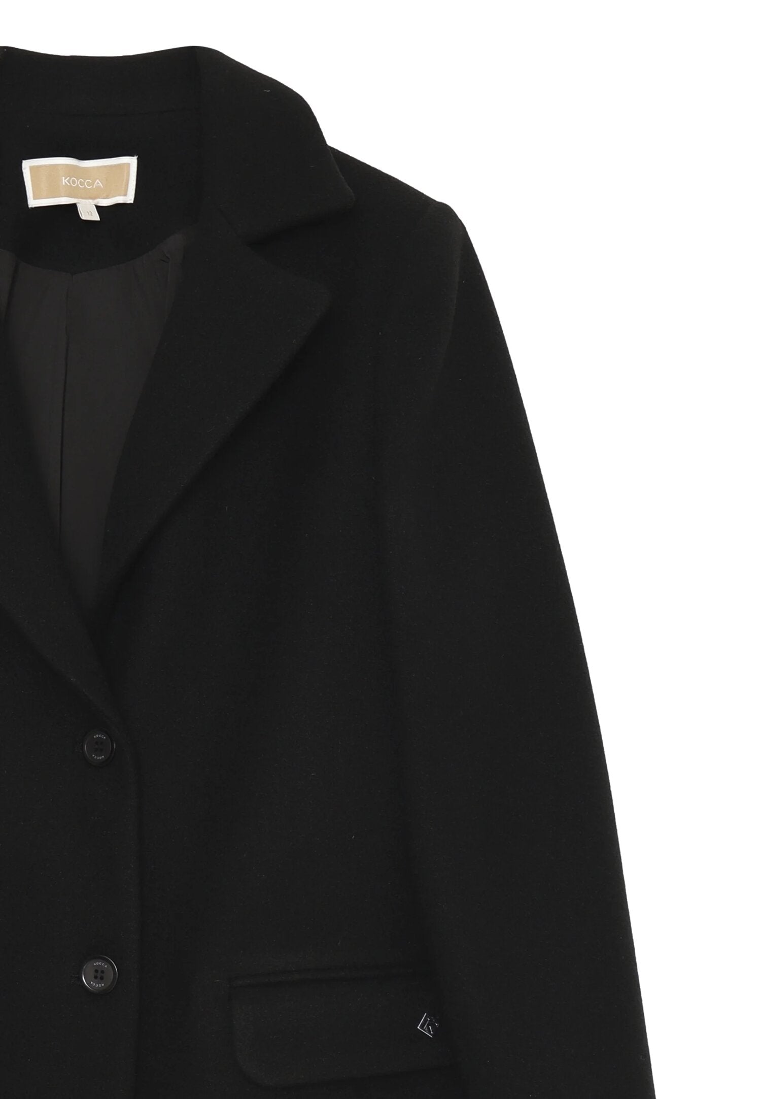 Kocca cappotto corto nero bambina e ragazza elegante invernale