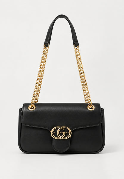Gabriella Gucci BORSA NERA CON LOGO CENTRALE DORATO Bambine e ragazze GGBV-SIV-BLK.NE_