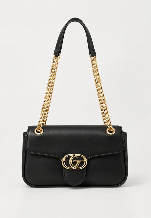 Gabriella Gucci BORSA NERA CON LOGO CENTRALE DORATO Bambine e ragazze GGBV-SIV-BLK.NE_