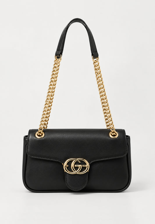 Gabriella Gucci BORSA NERA CON LOGO CENTRALE DORATO Bambine e ragazze GGBV-SIV-BLK.NE_