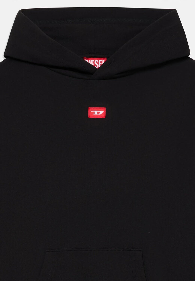 Diesel felpa bambino ragazzo nera con cappuccio cotone 8-16 anni - NERO | CammarataMode